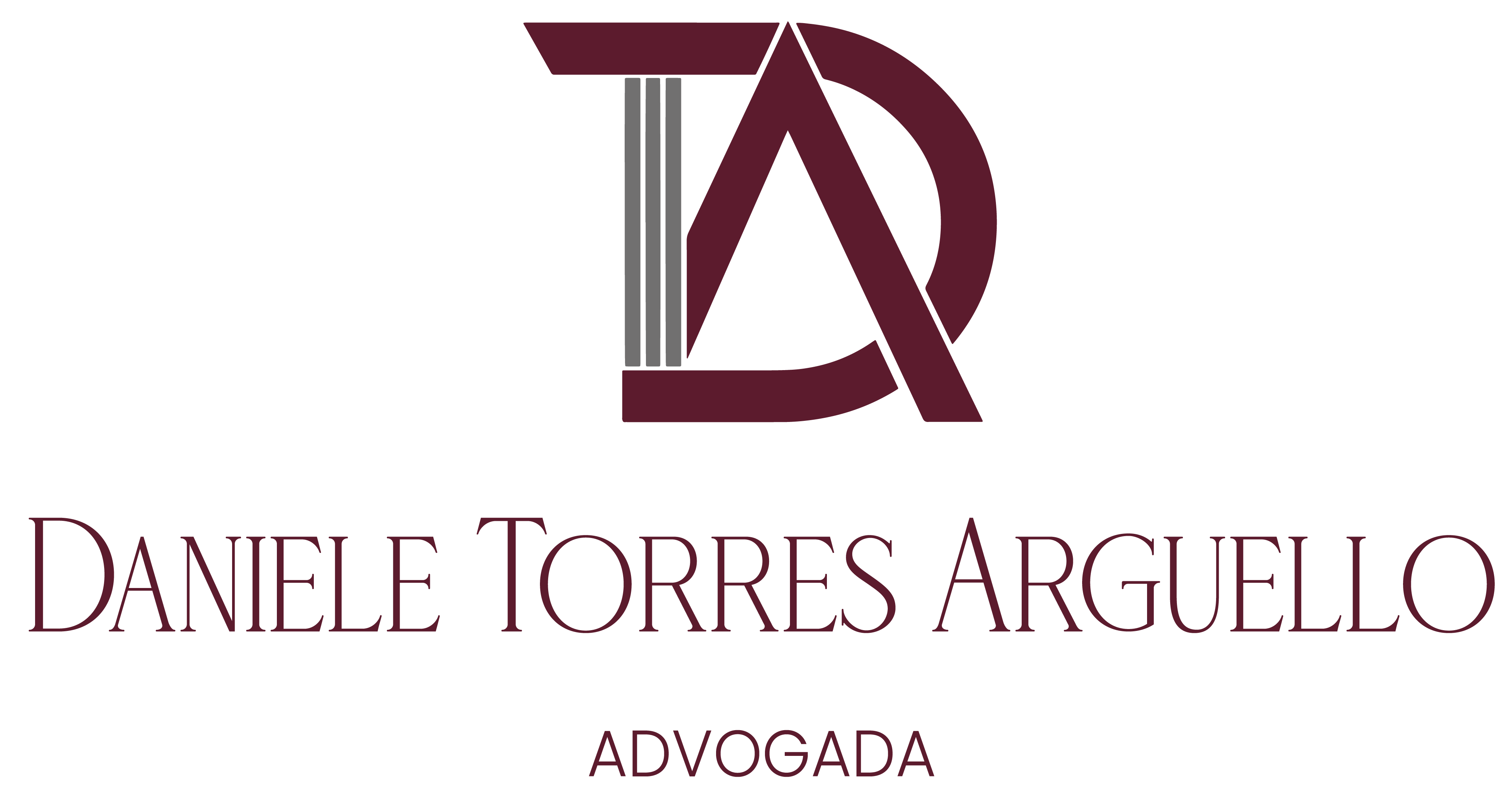 Logotipo com as letras D, T e A.